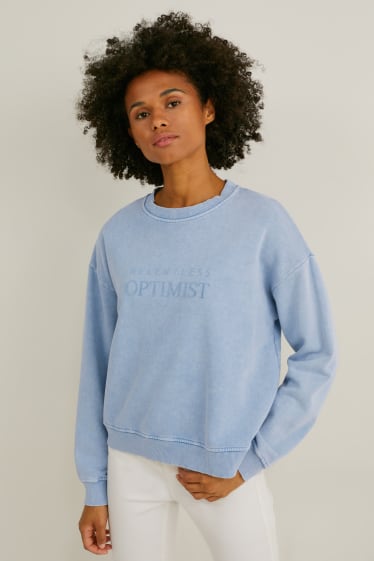 Women - Sweatshirt - light blue-melange