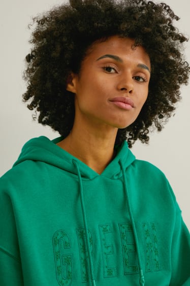 Mujer - Sudadera con capucha - verde