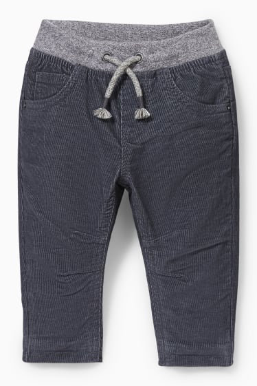 Baby: jongens - Corduroy thermobroek voor baby's - donkergrijs