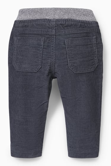 Baby: jongens - Corduroy thermobroek voor baby's - donkergrijs