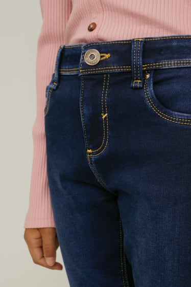 Dětské - Skinny jeans - termo džíny - džíny - tmavomodré