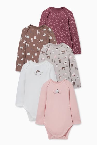 Bébés filles - Lot de 5 - bodys pour bébé - rose