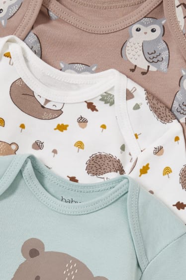 Unisex - Set van 3 - rompertje - wit