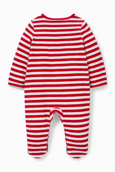 Babys - Baby-Schlafanzug - gestreift - rot