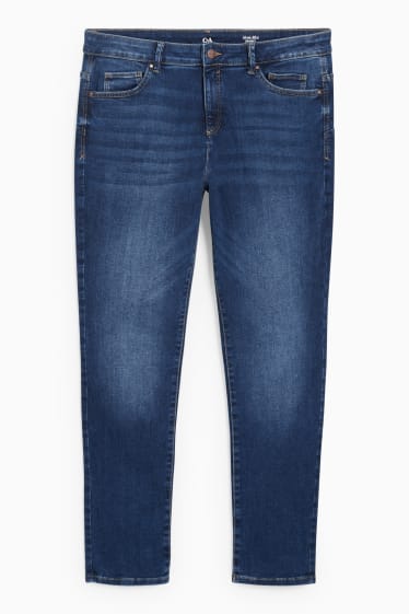 Damen - Skinny Jeans - Mid Waist - LYCRA® - dunkeljeansblau