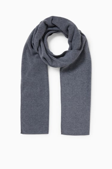 Men - Fleece scarf  - gray-melange