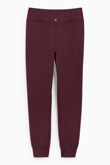 Women - Active trousers - fitness - 4 Way Stretch - bordeaux