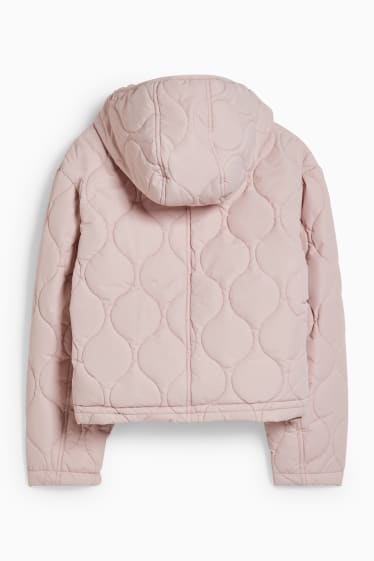 Teens & young adults - CLOCKHOUSE - quilted jacket with hood - rose