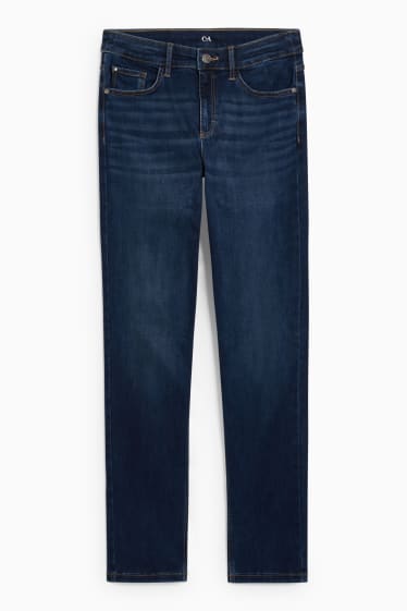 Dámské - Slim jeans - mid waist - LYCRA® - džíny - tmavomodré
