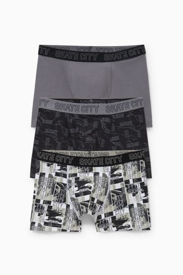 Kinderen: jongens - Set van 3 - boxershorts - zwart