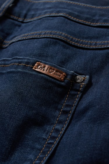 Dámské - Slim jeans - mid waist - LYCRA® - džíny - tmavomodré
