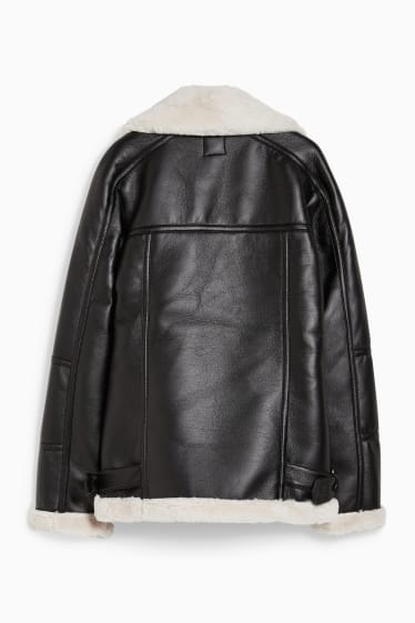 Femei - CLOCKHOUSE - jachetă - imitație de piele - negru