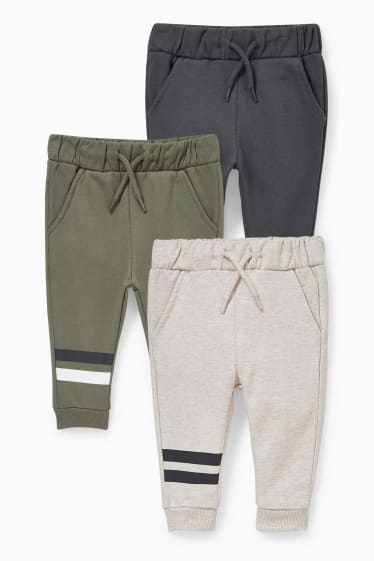 Neonati - Confezione da 3 - pantaloni sportivi per neonati - verde scuro