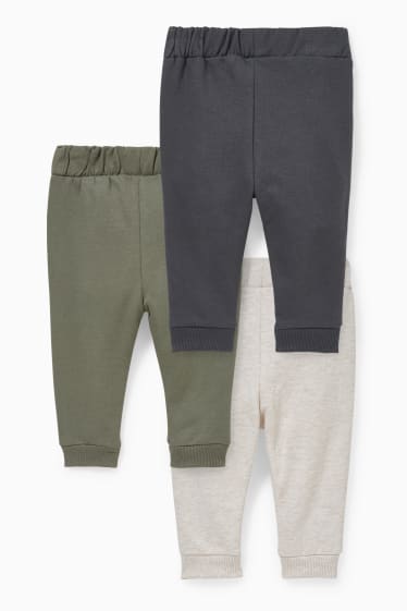 Neonati - Confezione da 3 - pantaloni sportivi per neonati - verde scuro