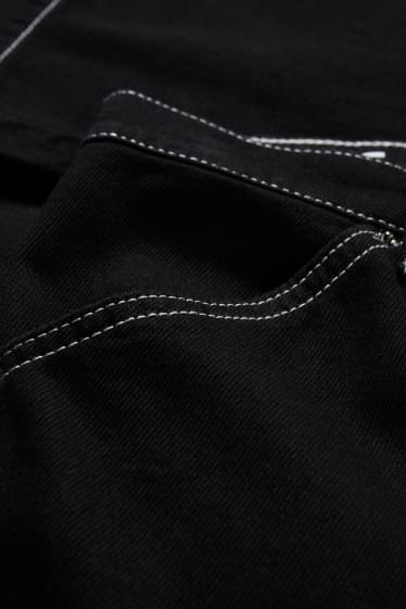 Women - CLOCKHOUSE - wide leg jeans - low waist - black