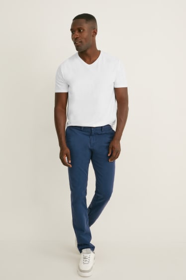 Uomo - Pantaloni chino - slim fit - Flex - LYCRA® - blu