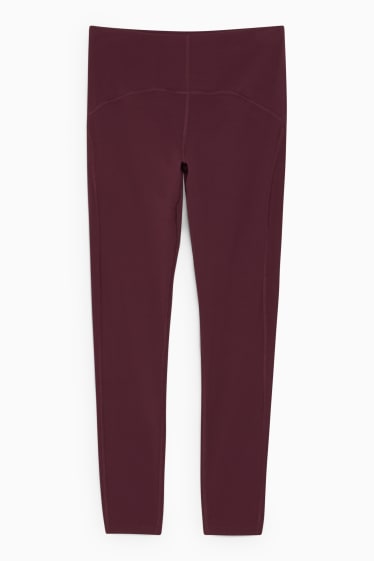 Dámské - Funkční legíny - fitness - 4 Way Stretch - LYCRA® Sport - bordeaux