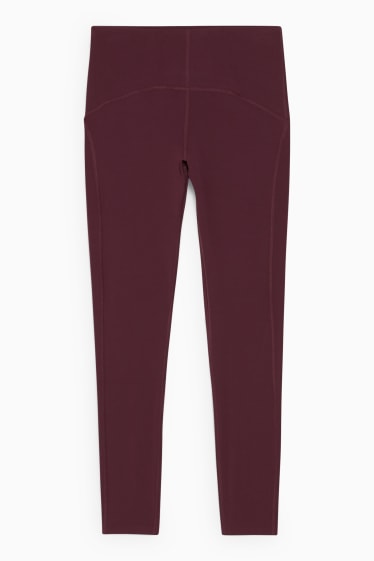 Dámské - Funkční legíny - fitness - 4 Way Stretch - LYCRA® Sport - bordeaux