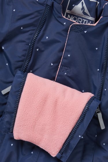 Baby Girls - Baby snowsuit with hood  - dark blue