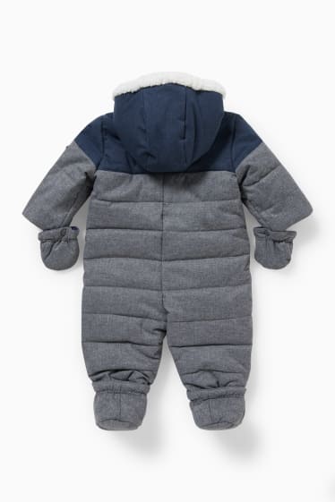 Babies - Baby snowsuit with hood - gray-melange
