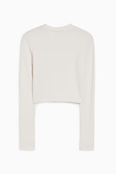 Teens & young adults - CLOCKHOUSE - cropped long sleeve top - cremewhite