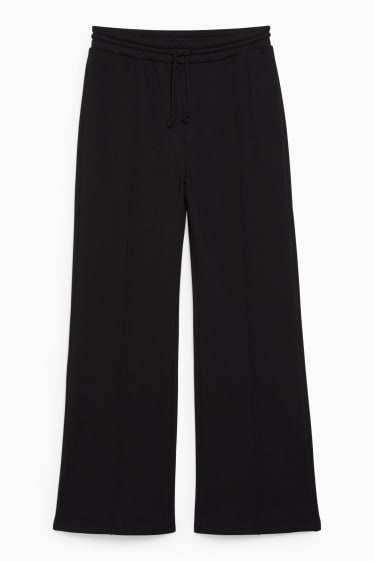 Femmes - CLOCKHOUSE- pantalon en molleton - palazzo - noir