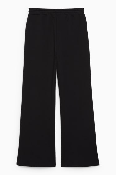 Femmes - CLOCKHOUSE- pantalon en molleton - palazzo - noir