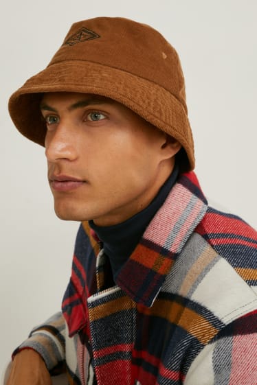 Men - Corduroy hat - havanna