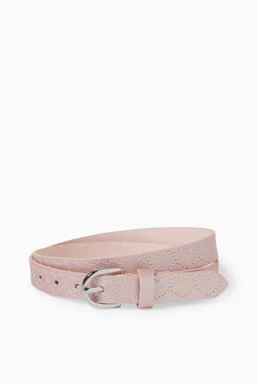 Nen/a - Cinturó - imitació de pell - rosa