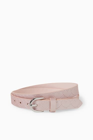 Bambini - Cintura - similpelle - rosa