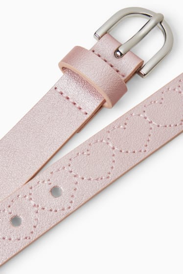 Bambine - Cintura - similpelle - rosa