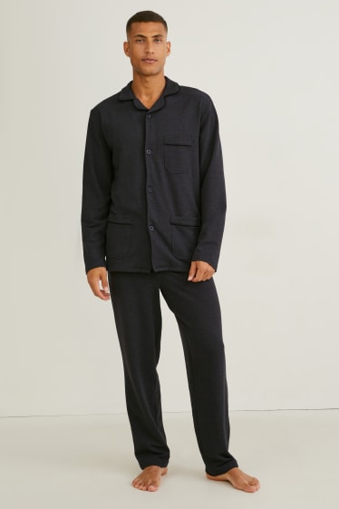 Hommes - Pyjama - gris anthracite