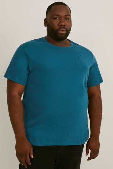 Mężczyźni - Koszula i T-shirt - regular fit - kołnierzyk kent - antracyt