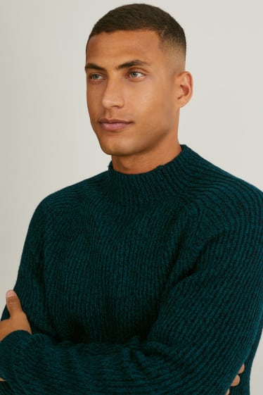 Mężczyźni - Sweter - ciemnozielony