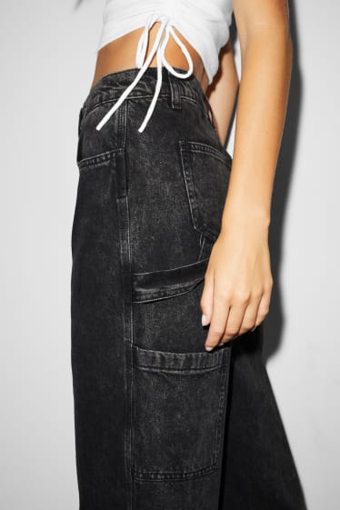 Donna - CLOCKHOUSE - loose fit jeans - vita bassa - nero