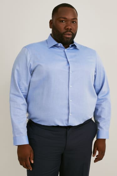 Pánské - Business košile - regular fit - kent - světle modrá