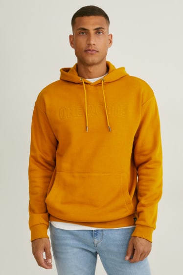 Hommes - Sweat à capuche - havane
