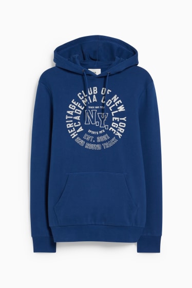 Heren - Hoodie - blauw