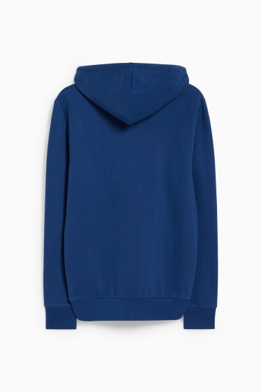 Uomo - Felpa con cappuccio - blu