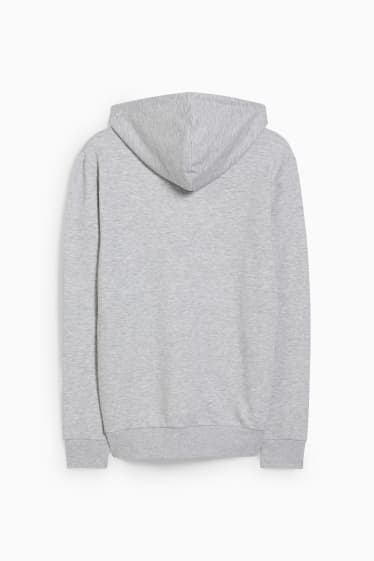 Hommes - Sweat à capuche - gris clair chiné