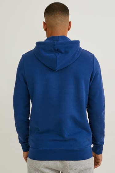 Uomo - Felpa con cappuccio - blu