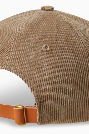 Men - Corduroy cap - light brown
