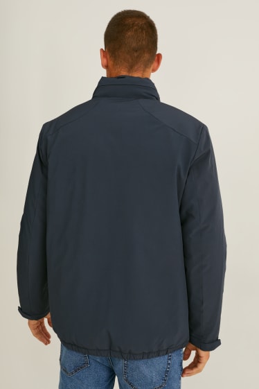 Heren - Functionele jas met capuchon - waterafstotende - donkerblauw