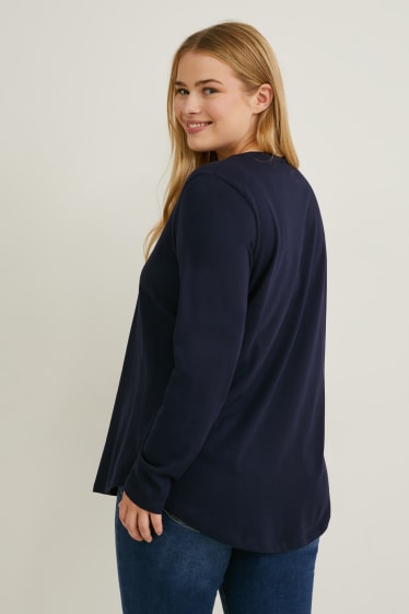 Damen - Langarmshirt - dunkelblau