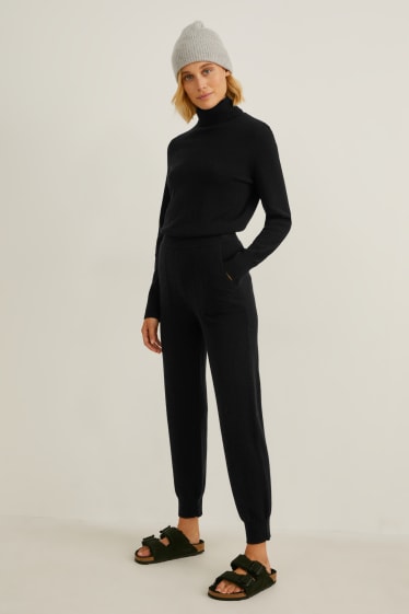 Women - Cashmere trousers - black