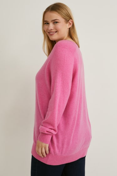 Damen - Kaschmir-Pullover - pink