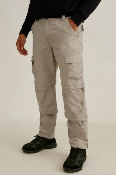 Pánské - Cargo kalhoty s páskem - Regular Fit - taupe