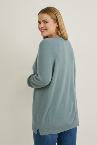 Damen - Kaschmir-Pullover - grün