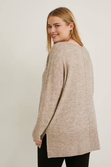 Dames - Trui - beige-mix