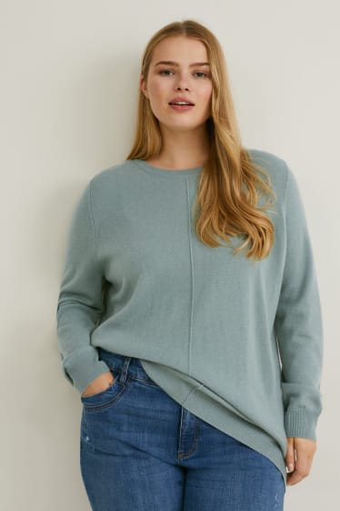 Damen - Kaschmir-Pullover - grün